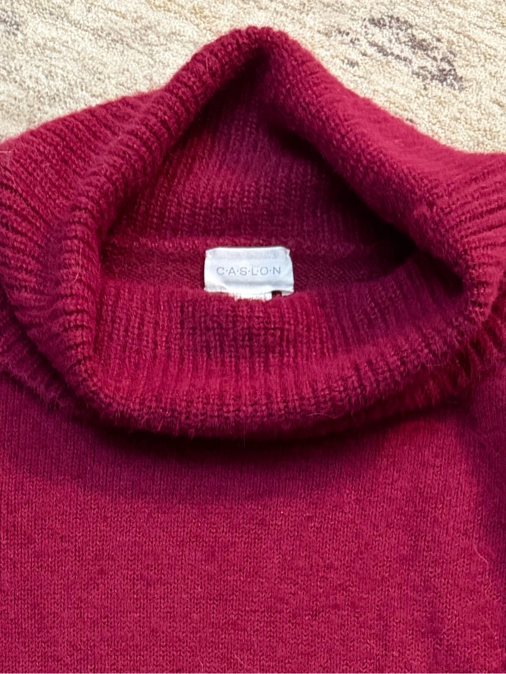 Caslon Wine Red Turtleneck Sweater